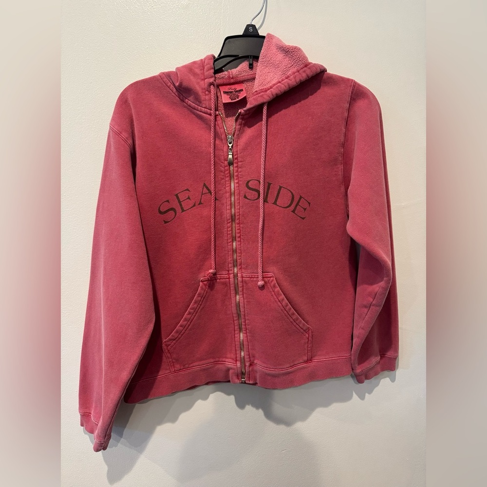 Seaside Cropped Zip Hoodie Jacket – Comfort Colors – Womens Size S